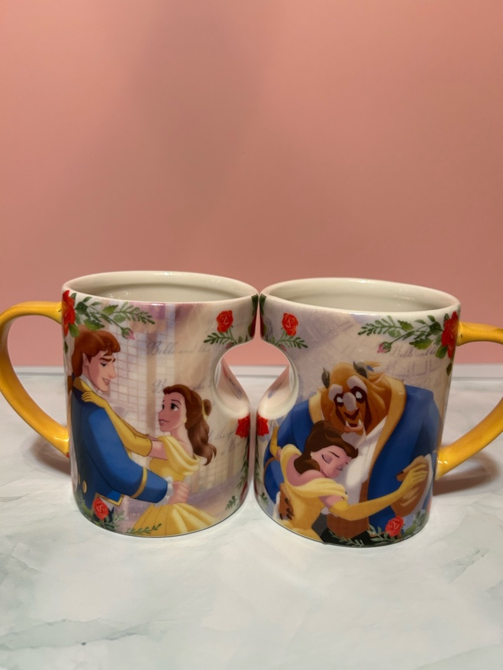 Disney Beauty And The Beast Ceramic Mug Set.